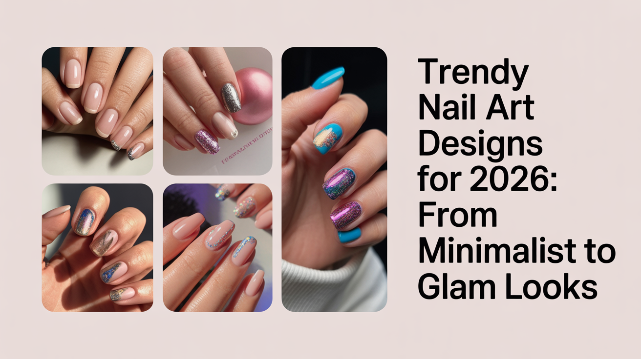 Trendy Nail Art Designs for 2026 From Minimalist to Glam Looks
