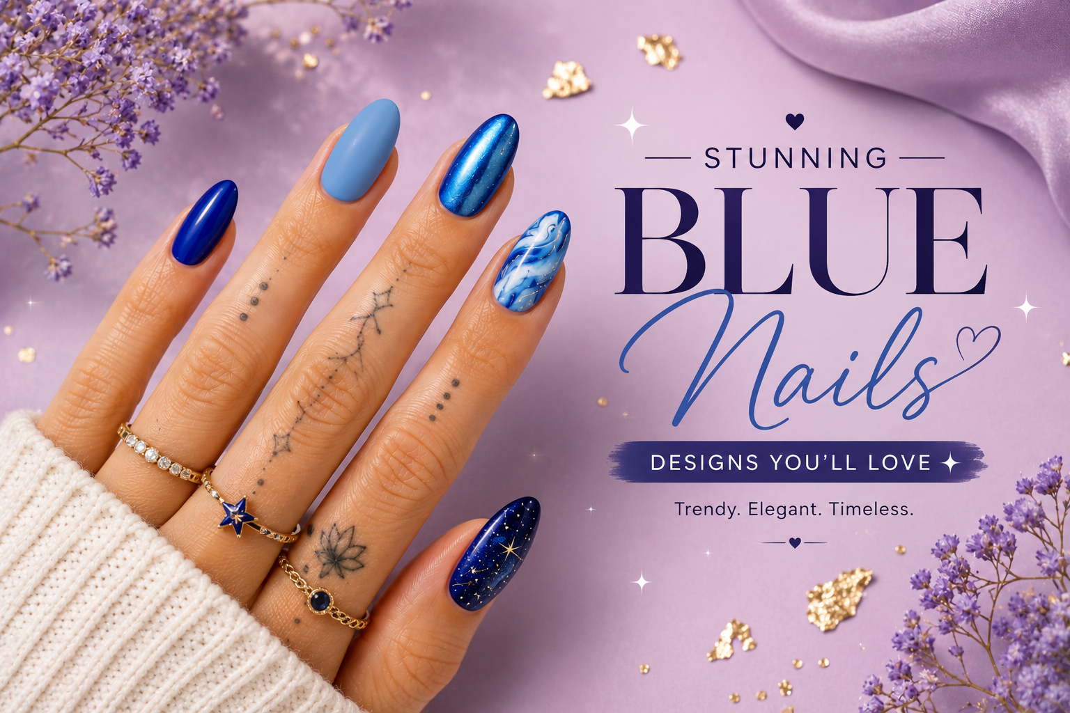 Creative Blue Nail Ideas