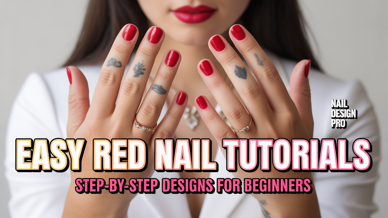 Easy Red Nail Tutorials