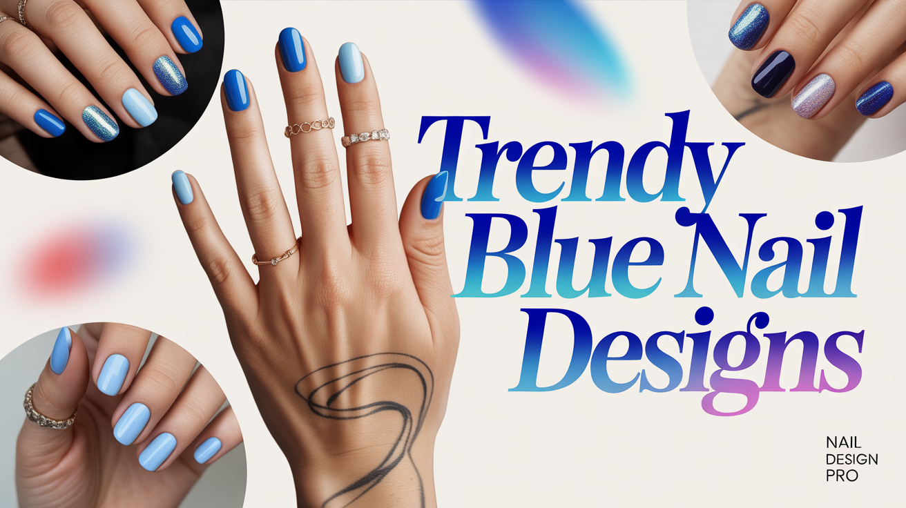 Trendy Blue Nail Designs