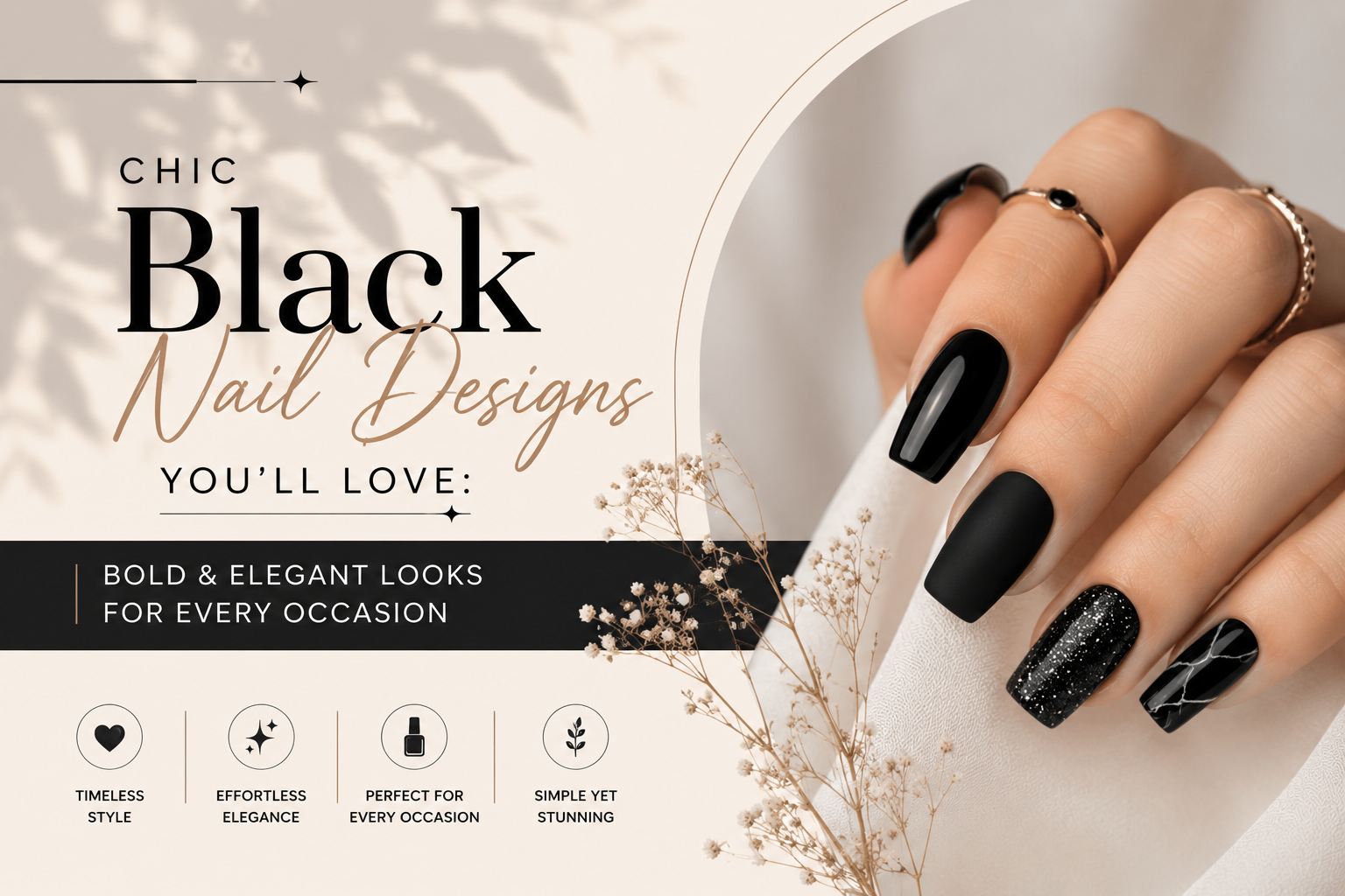 Chic Black Nail Designs