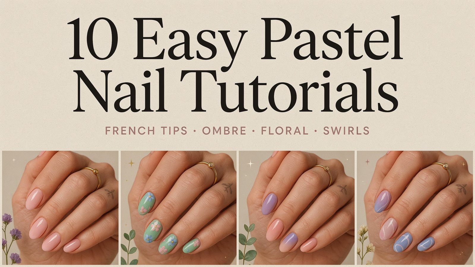 10 Easy Pastel Nail Tutorials