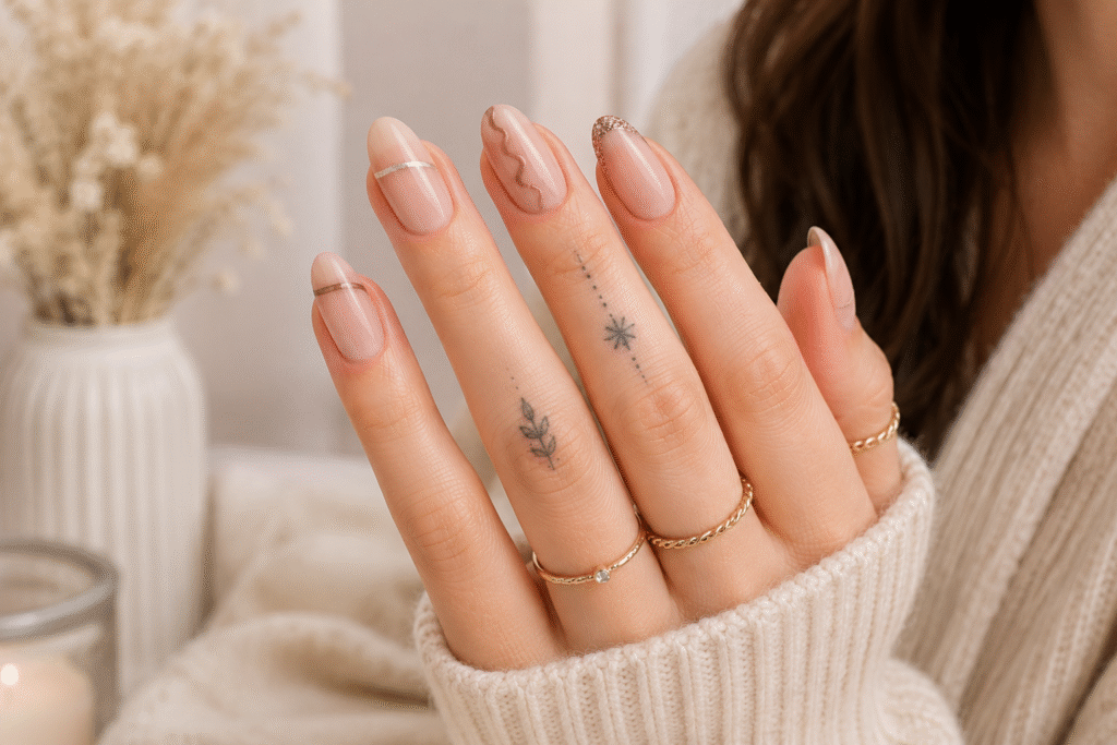 Elegant nude nail designs

