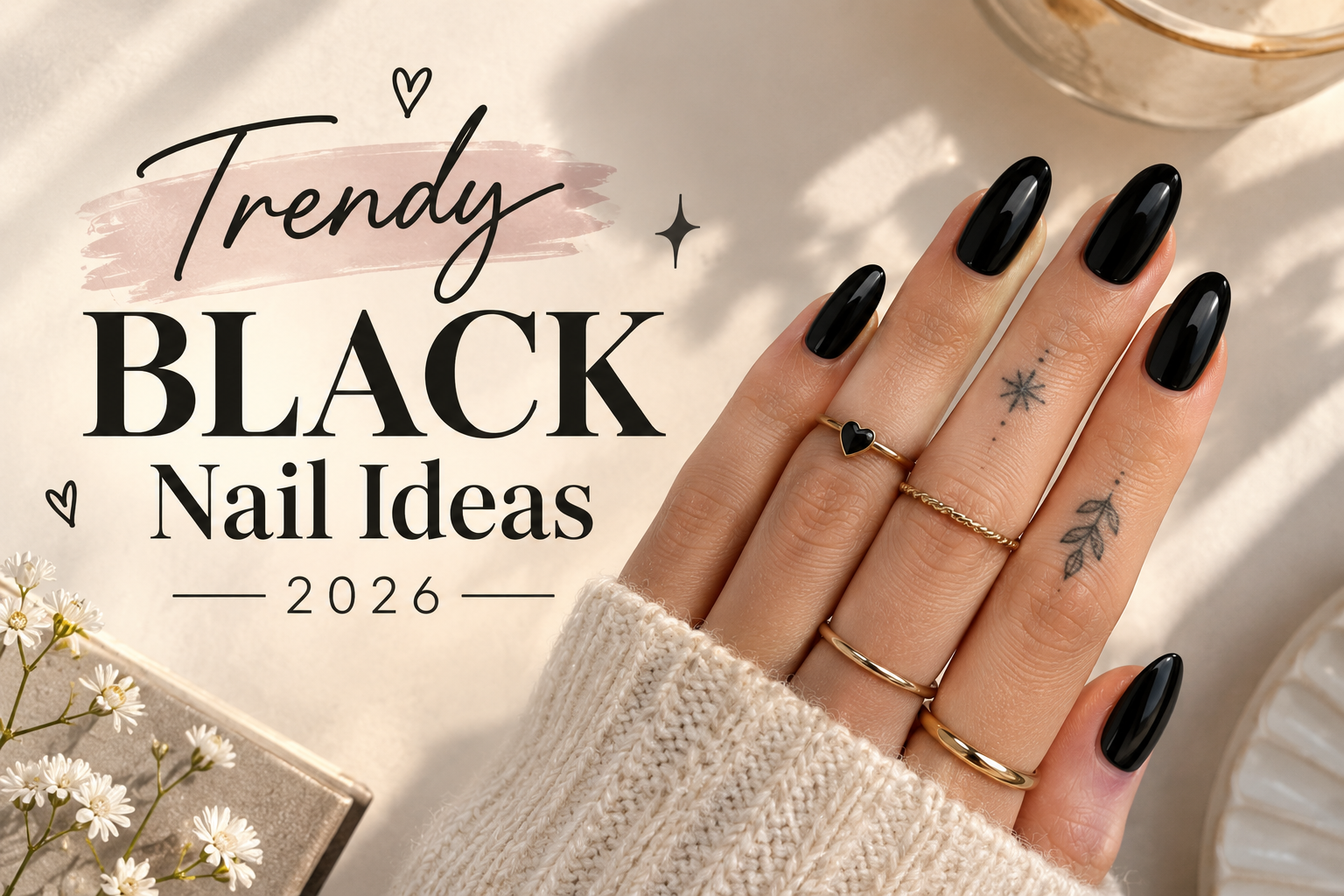 Trendy Black Nail Ideas 2026