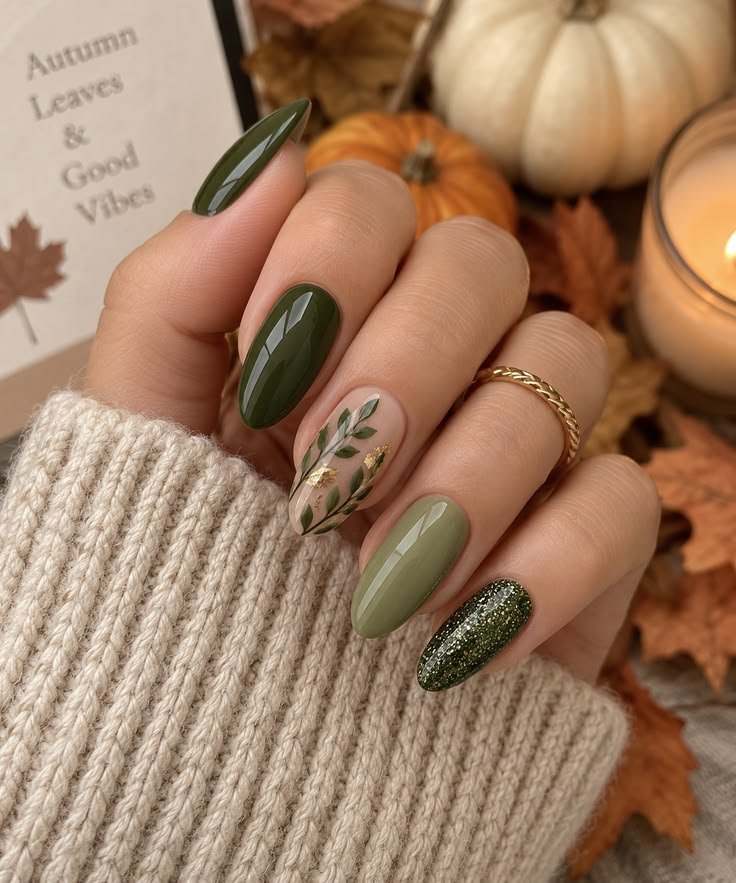 Cozy Fall Nail Designs in nude shades