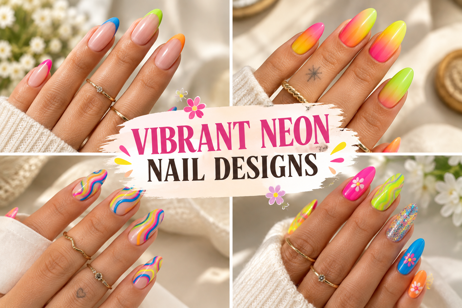 VIBRANT NEON NAIL DESIGNS